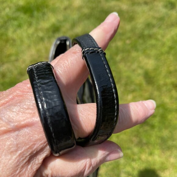 Coach Signature Black Canvas and Grey canvas bag Great shape! F13548 - Picture 6 of 6